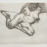 etching naked portrait by Lucian Freud