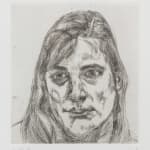 etching portrait by Lucian Freud