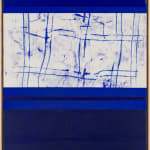 Søren Sejr, Comp. Blue / One Block gel top, double grid, one thin line oilstick, one block oilstick bottom, 2025