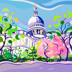 Sarah Fosse, Westminster Sunset - Mini
