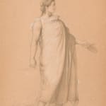 Jean Auguste Dominique INGRES (Montauban 1780 – 1867 Paris), Apelles holding his palette and brushes Late reinterpretation after The Apotheosis...