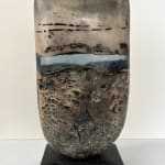 Peter Hayes, Small Raku Bow with Ochre Disc, 2022