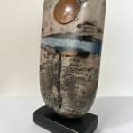 Peter Hayes, Small Raku Bow with Ochre Disc, 2022