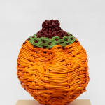 Xanthe Somers, RANCID / Floor standing lamp, white orange and green, 2022