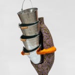 Xanthe Somers, RANCID / Floor standing lamp, white orange and green, 2022