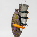 Xanthe Somers, RANCID / Floor standing lamp, white orange and green, 2022