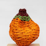 Xanthe Somers, RANCID / Floor standing lamp, white orange and green, 2022