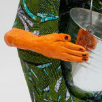 Xanthe Somers, RANCID / Floor standing lamp, white orange and green, 2022