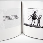 Uncorrected proof of The Headless Bust by Edward Gorey. Illustration and text spread
