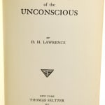 Fantasia of the Unconscious by D.H. Lawrence. Title page.