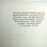 The Garden of Caresses. Colophon
