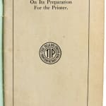 Copy. A Few Suggestions on Its Preparation for the Printer. Title page