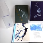 Arctic Trilogy by Mary Heebner. Acrylic slipcase and three volumes with one open illustrated page.