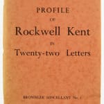 Profile of Rockwell Kent in Twenty-Two Letters edited by A.C. Ripley. Front cover.