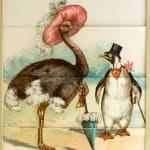 Touch and Go. A Book of Transformation Pictures by Fred E. Weatherly. Moving page, dressed up birds.