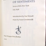 Declaration of Sentiments illustrated by Susan Lowdermilk. Title page