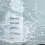 Arctic Trilogy by Mary Heebner. Interior page with image of water.