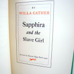 Sapphira and the Slave Girl by Willa Cather. Title page
