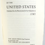 Constitution of the United States. Published for the Bicentennial of its Adoption in 1787. Title page