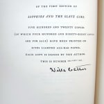 Sapphira and the Slave Girl by Willa Cather. Colophon