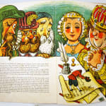 Gulliver in Brobdingnag by Vojtech Kubasta. Illustrated spread