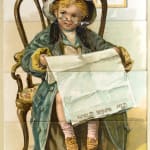 Touch and Go. A Book of Transformation Pictures by Fred E. Weatherly. Moving page child reading newspaper.