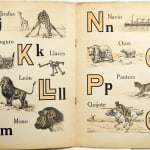 Abecedario by Ramón Sopena. Interior page with letters J-Q