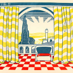 Ten Designs for the Two Gentlemen of Verona by John Guthrie. Coast from a balcony.