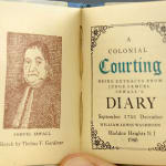 A Colonial Courting, Being Extracts from Judge Samuel Sewall's Diary, September 1720 December by Judge Samuel Sewall. Title page.
