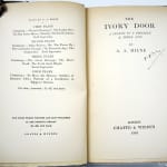 The Ivory Door. A Legend in a Prologue & Three Acts by A. A. Milne. Signed title-page spread