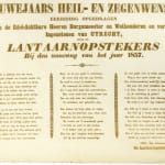 Nieuwejaars Heil-en Zegenwensch... Closeup on poem