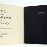 Poem 52 from 73 Poems (1963). Title-page spread
