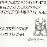 Detail image of Gorey signature on Lost Shoelaces poster