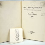 D. B. Updike & John Bianchi. A Note on Their Association by Daniel B. Bianchi. Title page with laid in note.
