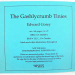 Uncorrected proof for The Gashlycrumb Tinies. Back cover
