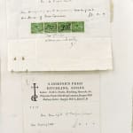 Archive of Bookplate Design for Evan Gill. Receipt and envelope