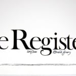 150th Anniversary poster for The Register. Signature