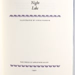 Night Lake by Jean Valentine, illustrated by Linda Plotkin. Title page.