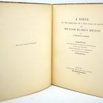 A Note on the Discovery of a New Page of Poetry in William Blake's Milton by S. Foster Damon. Title page.