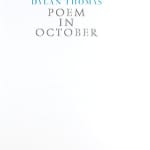 Poem in October by Dylan Thomas, illustrated by Ernesto Treccani. Title page.