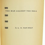 The War Against the Rull by A.E. van Vogt. Title page.