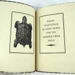Wood Engravings by John DePol for the Hammer Creek Press. Title-page spread