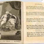Grateful Tributes; or, Recollections of Infancy by Mary Belson Elliot. Interior page with illustration of woman with bassinet.