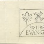 Archive of Bookplate Design for Evan Gill. Preliminary drawing