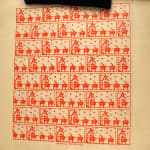 Block-printed Christmas wrapping papers