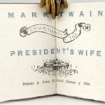 Mark Twain Compliments The President's Wife. Title page.