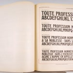 Spécimen de caractères. Type specimen page
