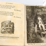 Grateful Tributes; or, Recollections of Infancy by Mary Belson Elliot. Interior page with illustration of man on a bridge