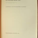 New World Suite Number Three: A Poem in Four Movements for Three Voices. Title page