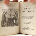 The Child's Daily Food. Title page with engraving.